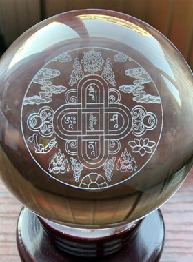 结缘龙王坛城水晶球摆件佛堂供奉保玄关装饰保平安放生客厅装饰