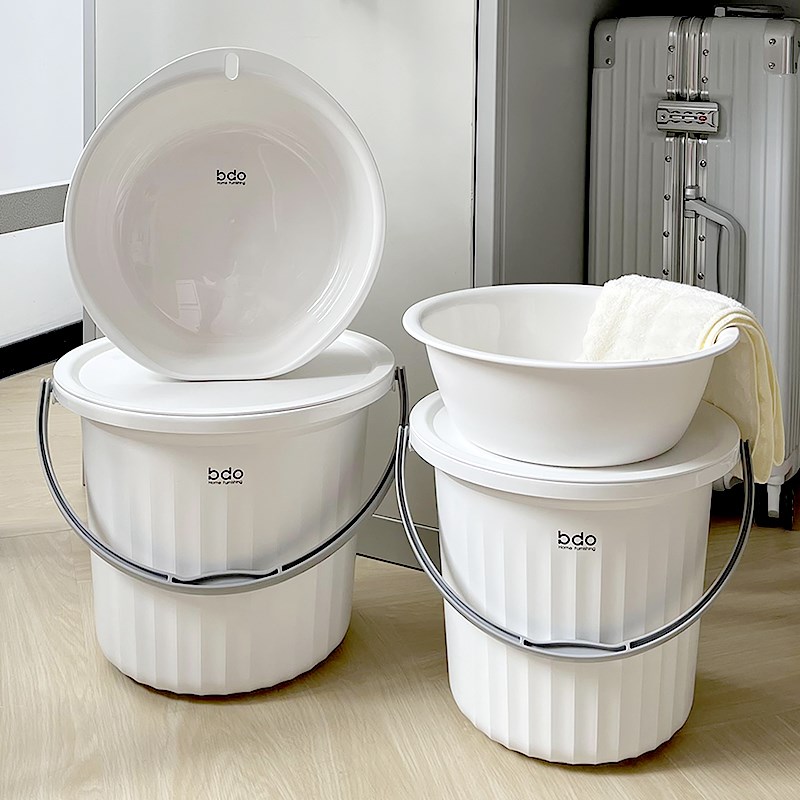 宿舍水桶脸盆装洗衣桶学生洗漱三件住校洗澡用品盆带盖盆大桶