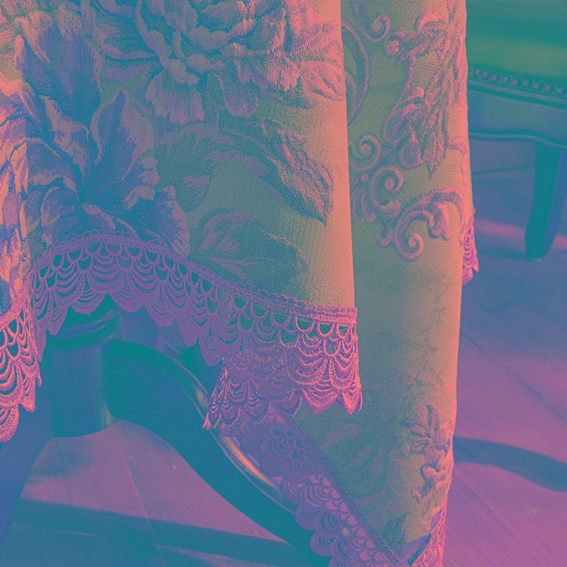 小圆形茶几桌布高级感圆桌台布方形小尺寸布艺八仙桌麻将桌台布