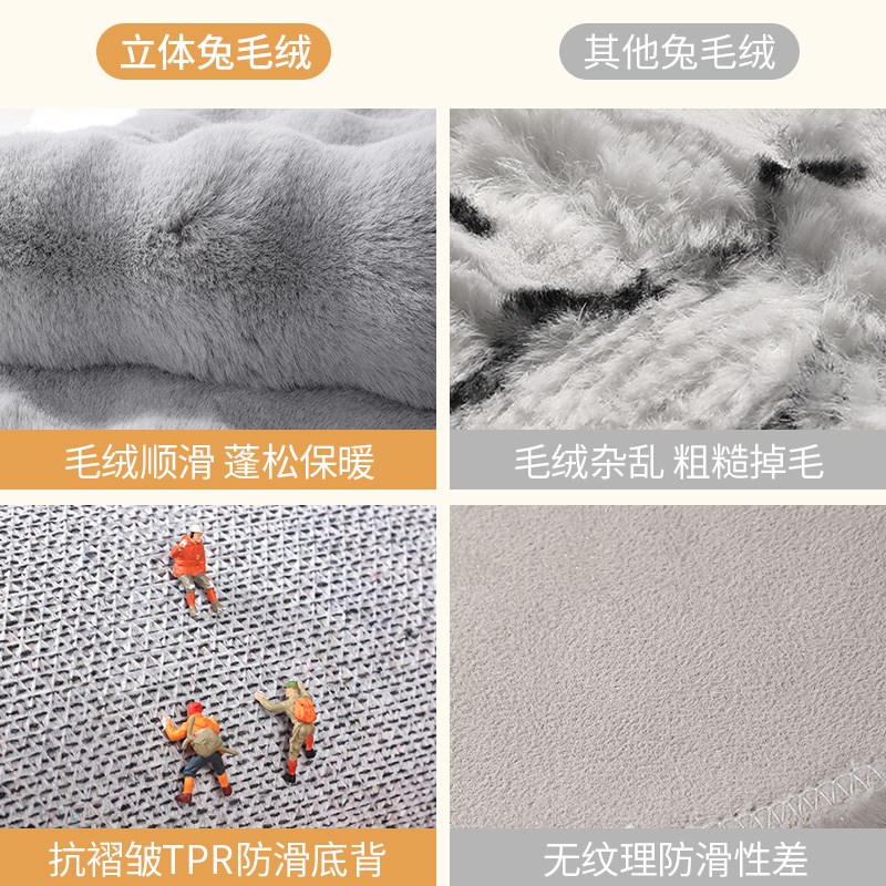 地毯卧室202新款奶油风客厅沙发地垫高级感简约房间床边毛绒地垫