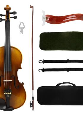 AV-610枫木小提琴儿童初学成人演奏实木提琴4/4虎纹乌木提琴