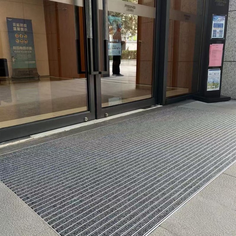 嵌入式入门铝合金除尘防滑防尘地垫刮泥地酒店银行门口擦脚地毯