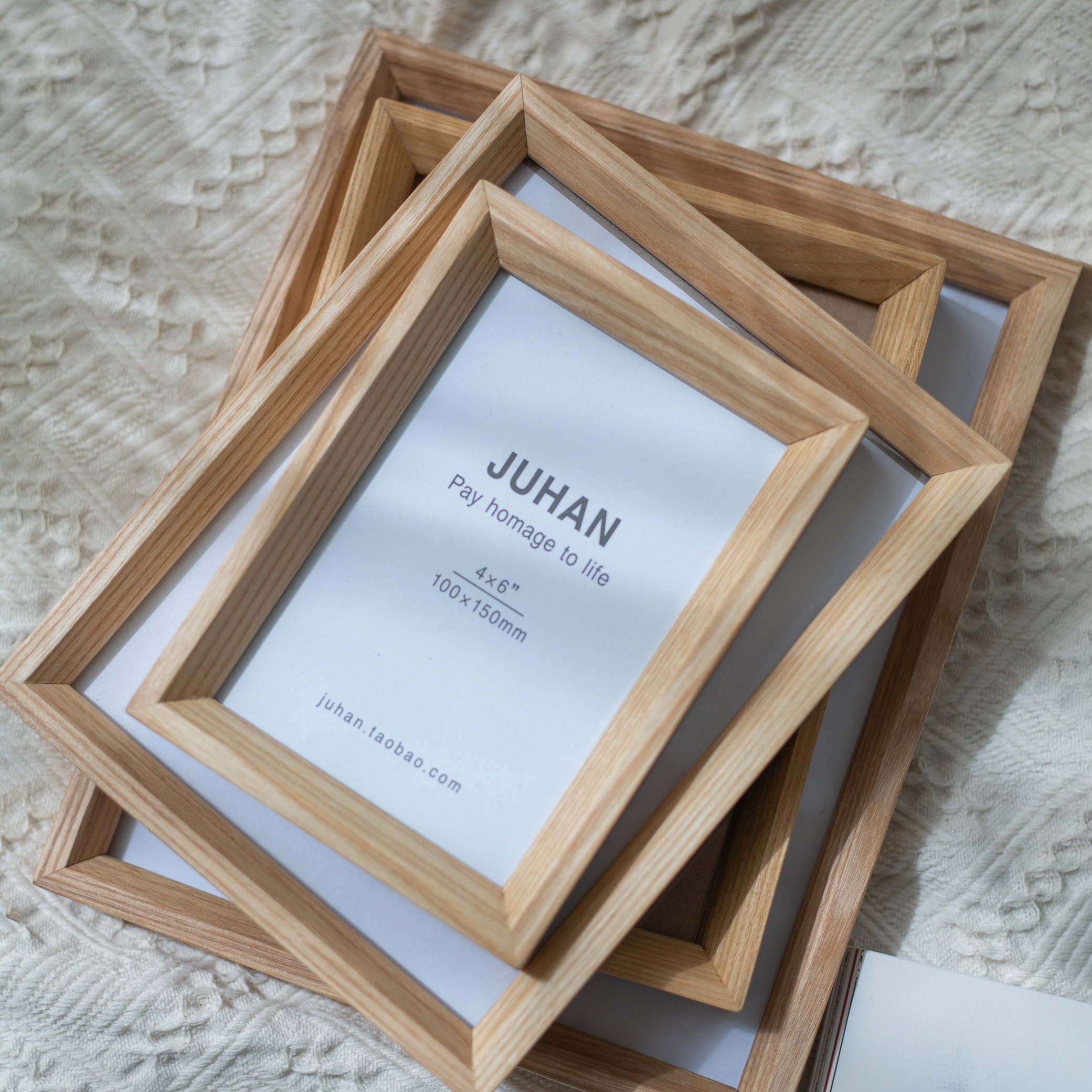 白蜡木实木相框榫卯桌面摆台画框7810寸挂墙高级感照片墙装裱框