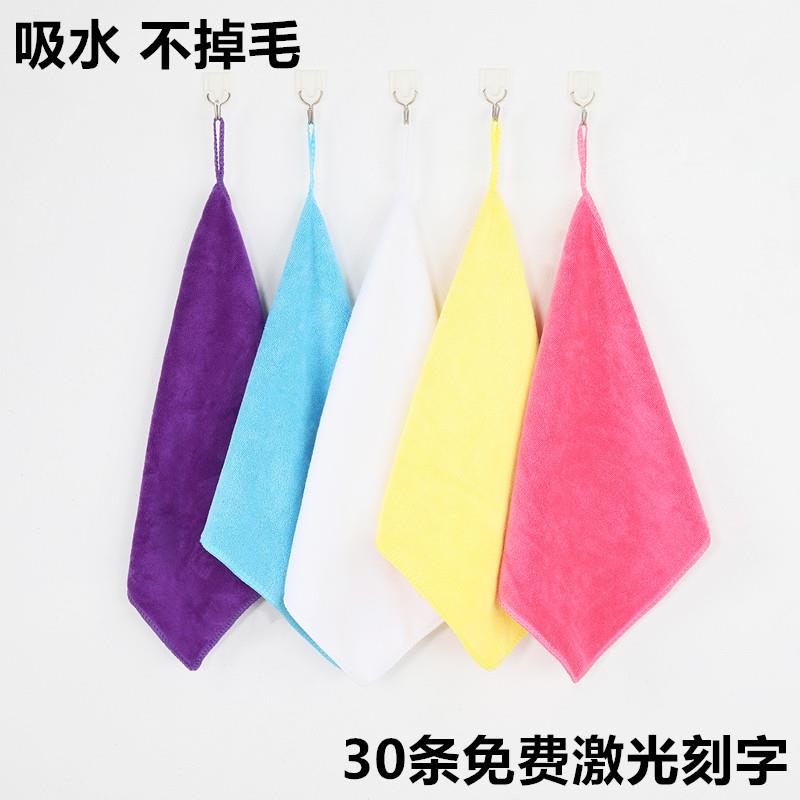 10条装棉加厚纳米毛巾吸水不掉毛擦桌子擦车超细纤维四方小方巾