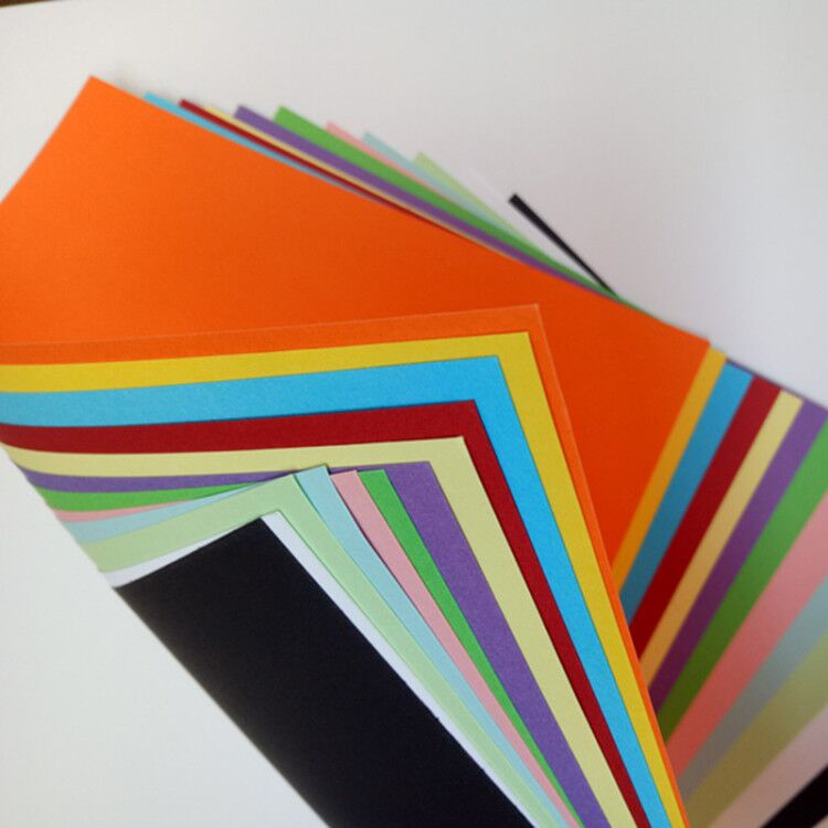 开8K彩色卡纸230克厚硬卡纸DIY手工纸剪纸手绘贺卡面K彩卡纸
