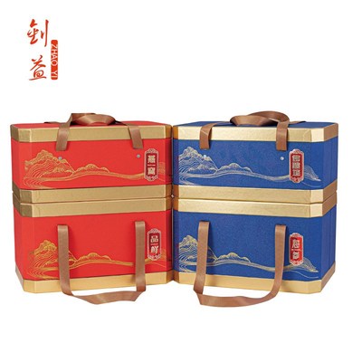 即食海参包装盒便携礼品盒海鲜大闸蟹燕窝佛跳墙红色蓝色冷藏箱