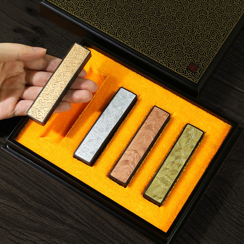 赋比兴 国家非遗 胡海涌作品 雅怀清韵徽墨装 棚顶松烟墨条墨块