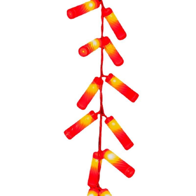 仿真电子鞭炮家用爆竹春节免插电超响过年新年灯笼装饰品炮仗布置