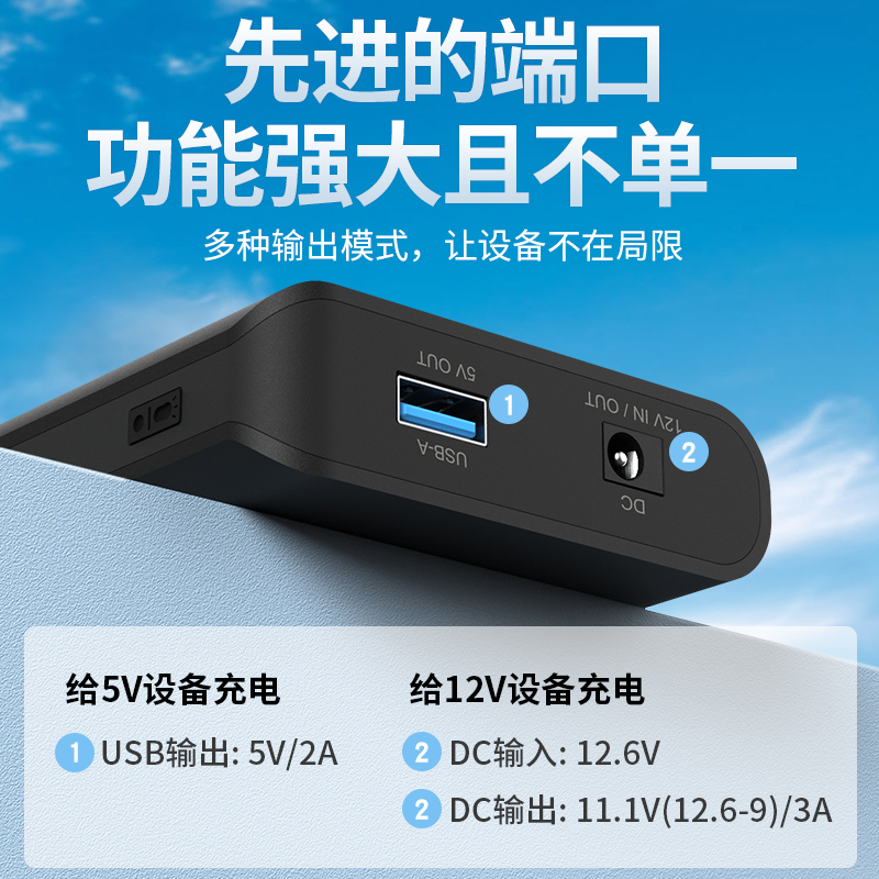 V锂电池组 18芯大容量便携LED疝气灯音响可充电