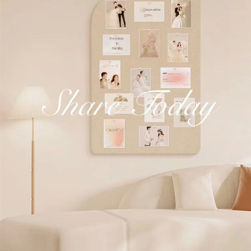 照片墙留言板公告栏卧室墙面装饰展示背景墙愿景板主题墙毛毡墙贴