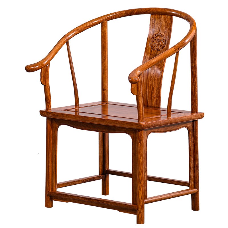 红木家具花梨木圈椅三件中式刺猬紫檀太师椅官帽椅实木椅子茶椅