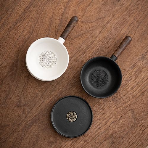 创意粗陶茶漏茶滤家用功夫茶具配件茶隔过滤器泡茶茶叶过滤网茶器