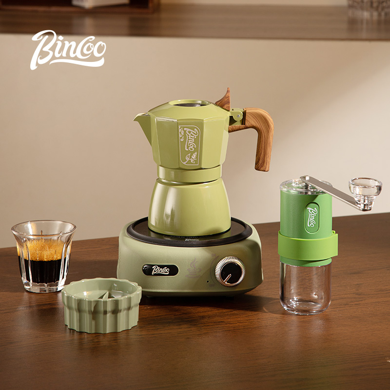 bincoo摩卡壶双阀咖啡壶套装手磨咖啡机煮咖啡壶家用小型冲泡器具