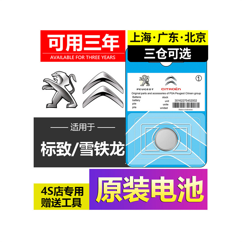 东风标致雪铁龙车钥匙电池
