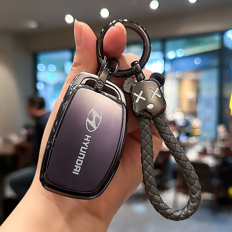 北京现代朗动钥匙套ix35领动x25悦动名图i途胜汽车保护壳包扣男女