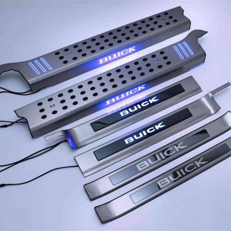 适用11-22GL8胖头鱼652T中门铝合金迎宾踏板25S前门带灯门槛条