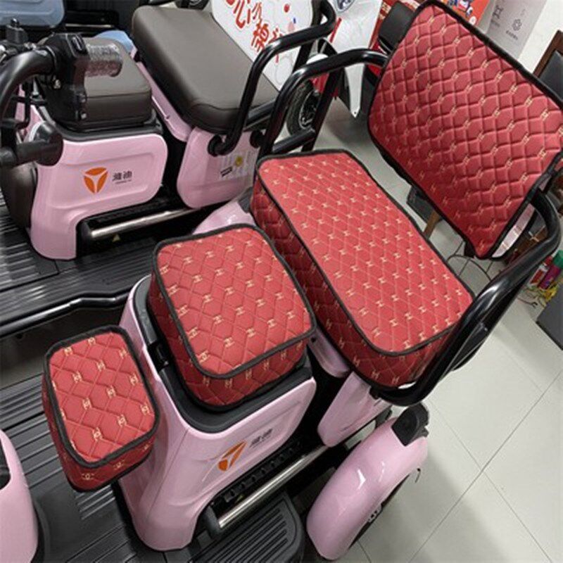 适用于三同星悦电动三轮车座套专车专用坐垫套亚麻皮革防水坐垫套