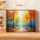 佳彩天颜 饰画 数字油画DIY手工填色森林之光治愈解压客厅油彩画装