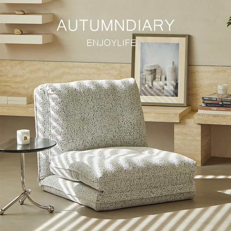 2023新款单人小型阳台放地毯上懒人沙发冬天折叠秋冬两用可躺可睡