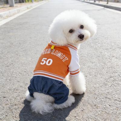 新款春装猫咪狗狗牛仔四