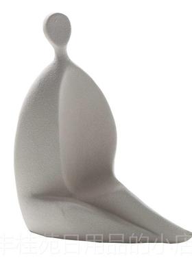 正品特！赏三饰桌后 陶瓷哑光釉惠白色磨砂人造型儿童房软装面装