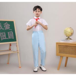 正品六巾儿一童冯琳同款朗诵服中唱小学生红领大合男女童主持演出