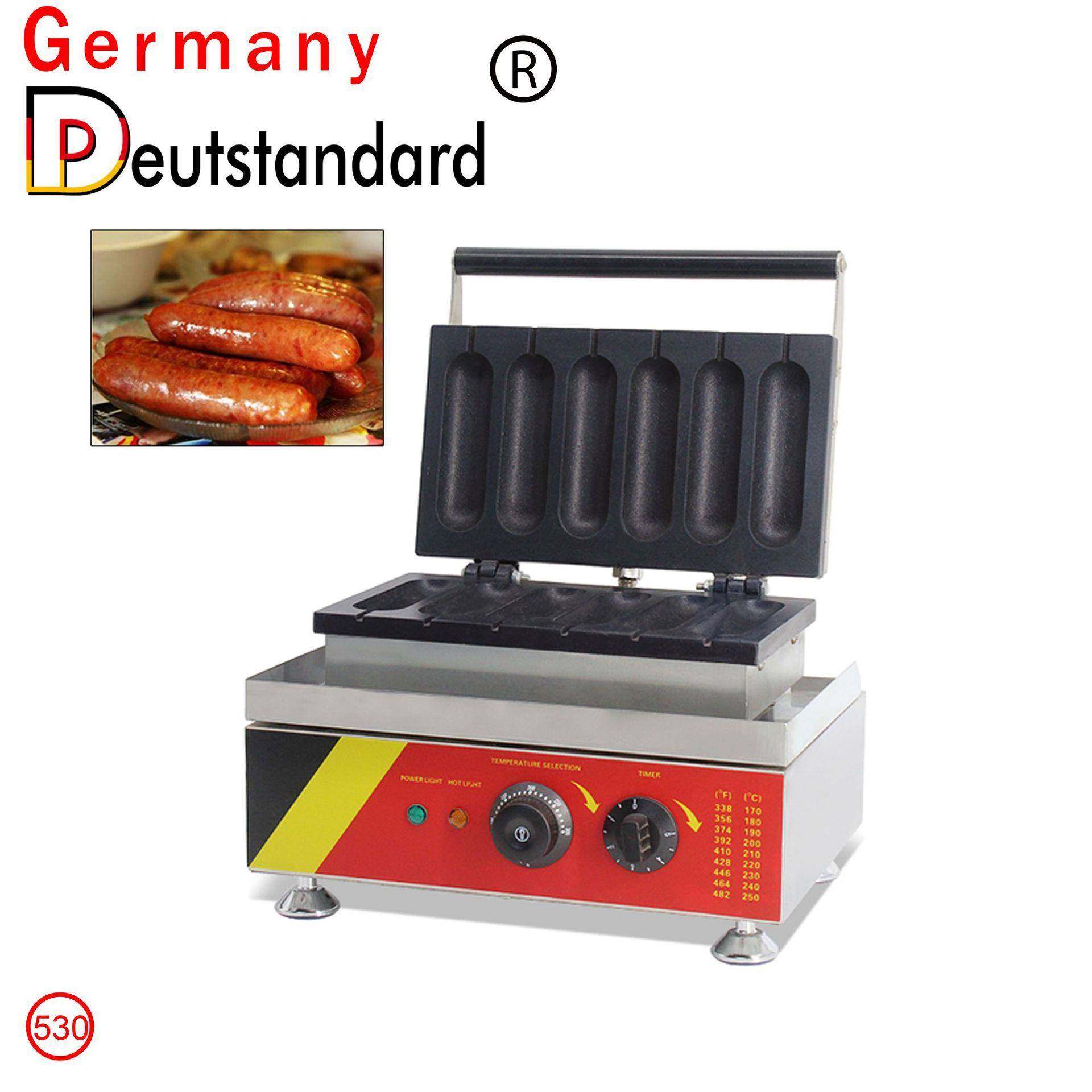 热狗棒机六格香酥奶油华夫饼烤炉商用烤热狗烤香肠机早餐电加热