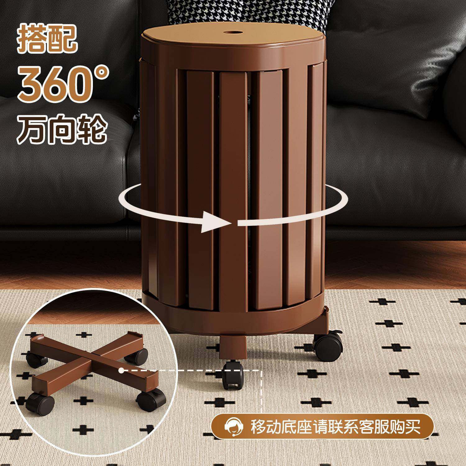 几边叠叠乐凳子家用餐桌凳可叠放客厅茶几备用凳收纳滑轮移动圆