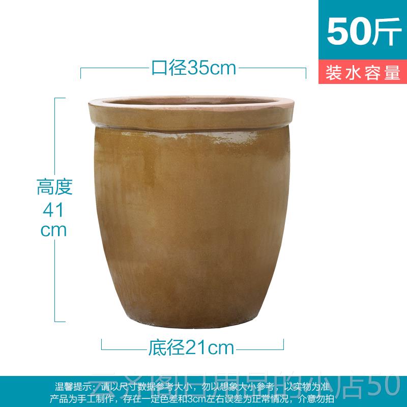 正品老式大号缸腌陶瓷储水缸家用酱缸菜缸陶土发酵缸庭水院养鱼荷
