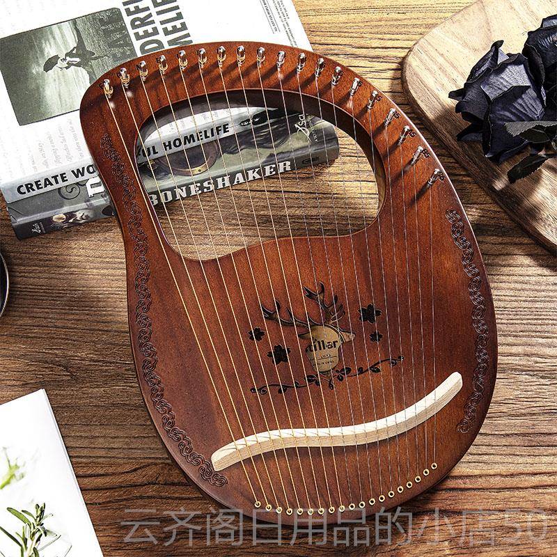 正品16弦莱雅琴l19篌弦可携式易学小竖小琴箜初学者型小众乐器yre