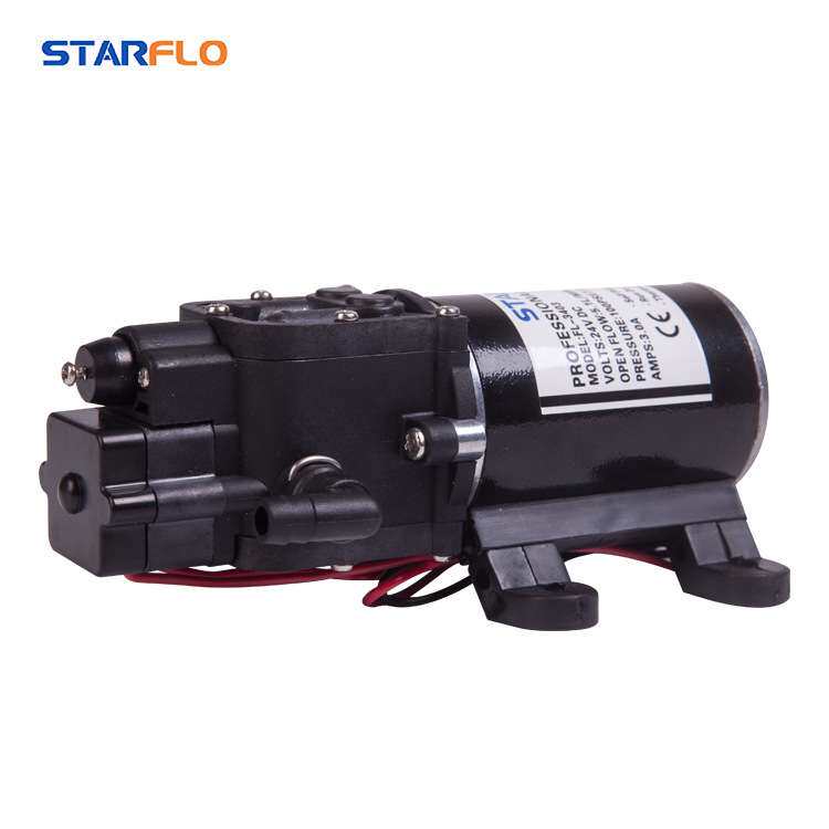 带压力开关12V/24V100W高压洗车泵 直流自吸增压电动隔膜泵洗车泵