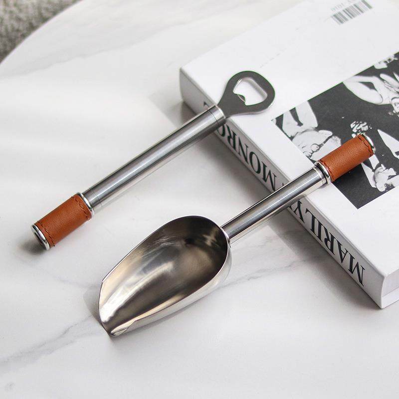 简约轻奢金属皮革酒具套装组合摆件样板间家居厨房餐厅吧台装饰品