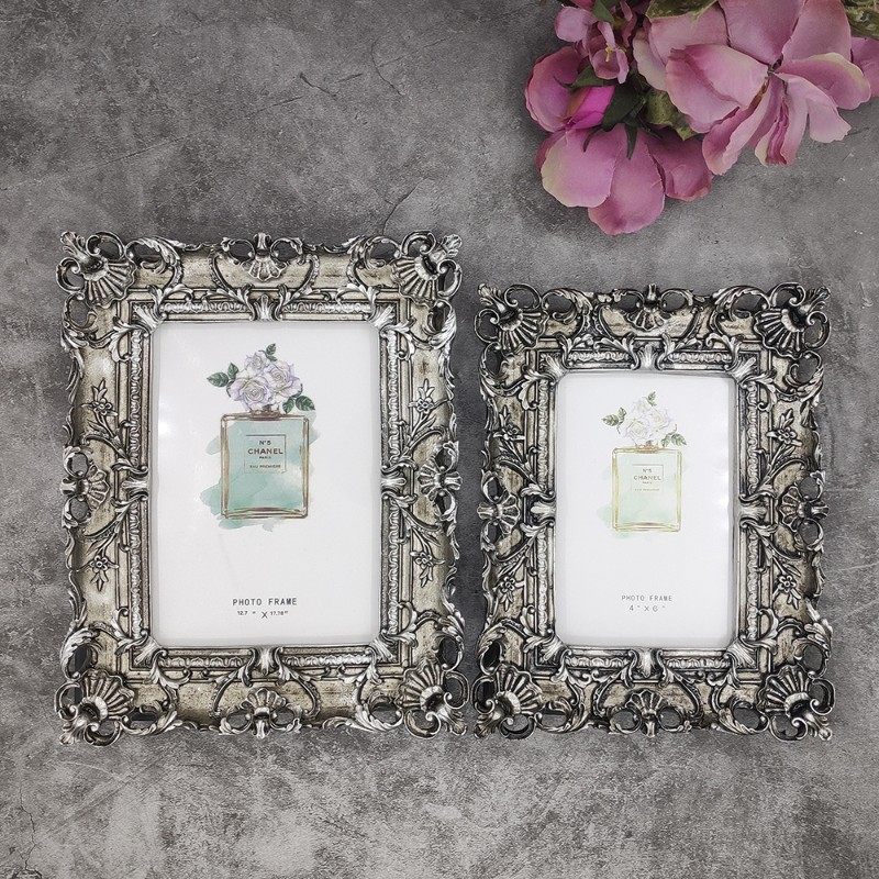 创意宫廷镂空相框架欧式异形像框摆台挂墙树脂象框书架玄关茶几件