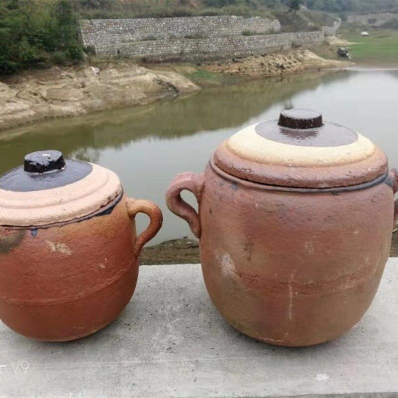 老式手工粗土砂锅煲汤砂罐煎药沙锅传统老卤瓦罐孕妇无釉吊子高温