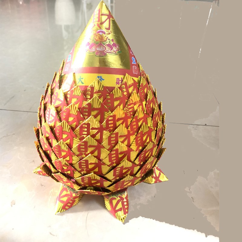 彩色印刷纸特色手工艺品折纸品菠萝文化用品各款字样图案成品 1个