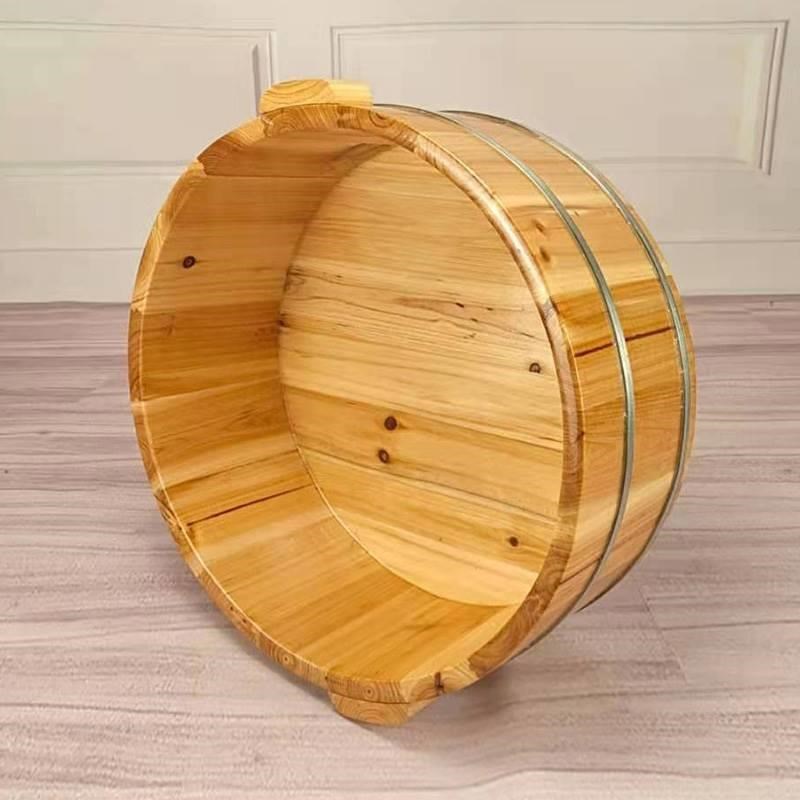 浸脚桶木桶泡脚桶老式木盆易款木头儿童洗脚盆带按摩粒