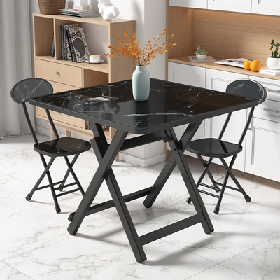 折叠桌子家用小方桌简易便携式饭桌阳台小户型租房摆摊正方形餐桌