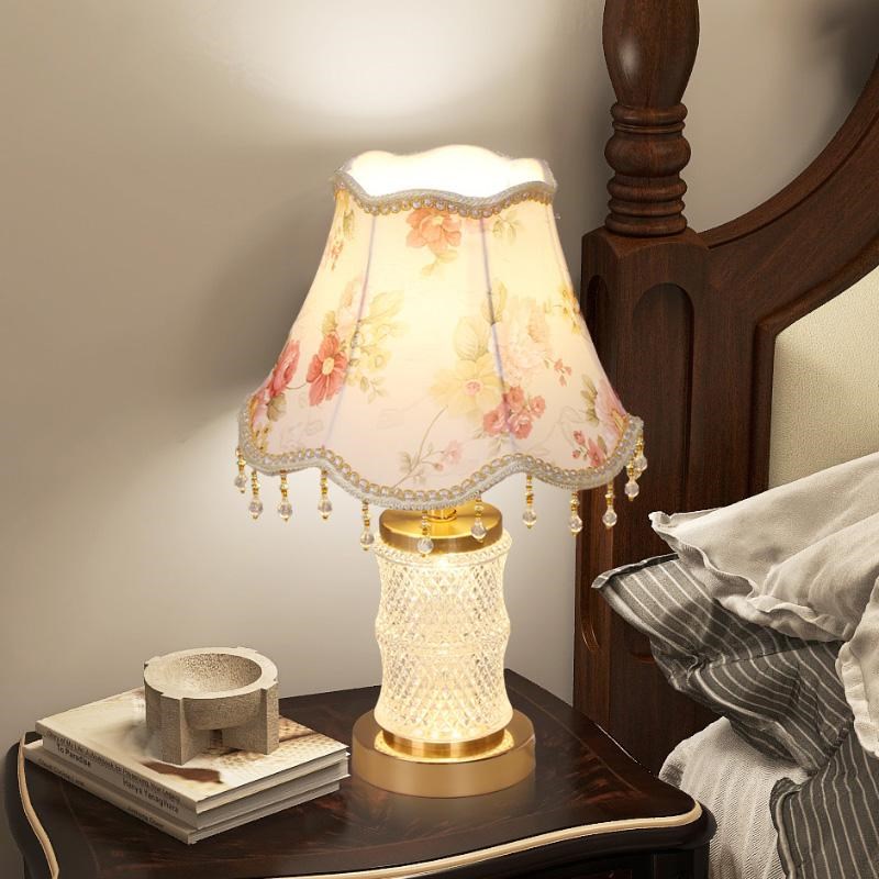 欧式法式台灯卧室床头温馨创意房间节能灯罩双控调光氛围高级感