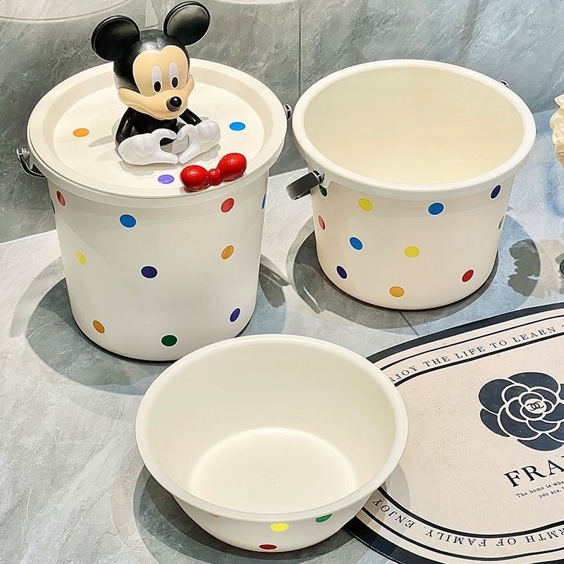 带盖手提水桶脸盆加厚家用大容量学生宿舍多功能洗澡洗衣桶储水桶