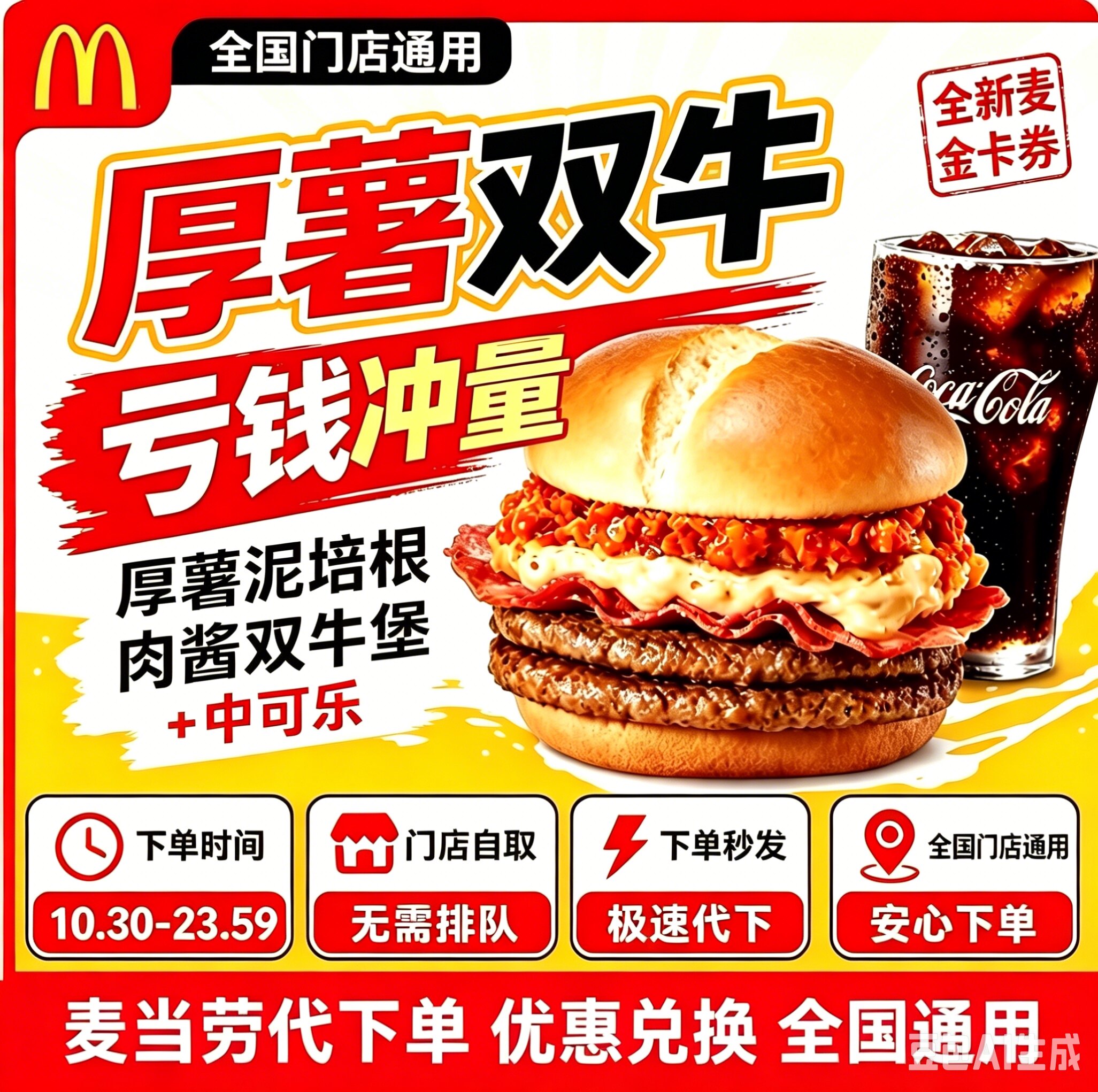 麦当劳【全明星双人8件套随心配】板烧鸡腿泰能打猪猪堡中薯优惠