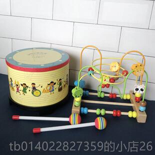 正品儿童玩具鼓击器地打鼓小鼓婴儿岁男女1至3幼教乐幼儿园奥尔夫