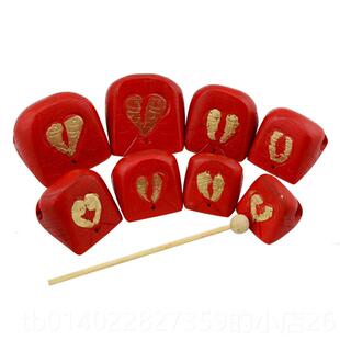 正品奥夫打击乐器木鱼 幼儿教具音具8木鱼批八尔音梆子敲玩击乐器