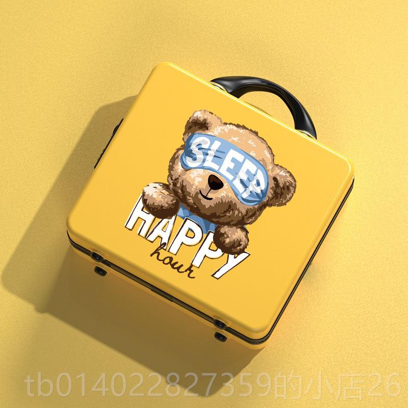 正品卡通手提16寸化妆行李箱大容箱量旅行箱包带锁收的纳箱小便携