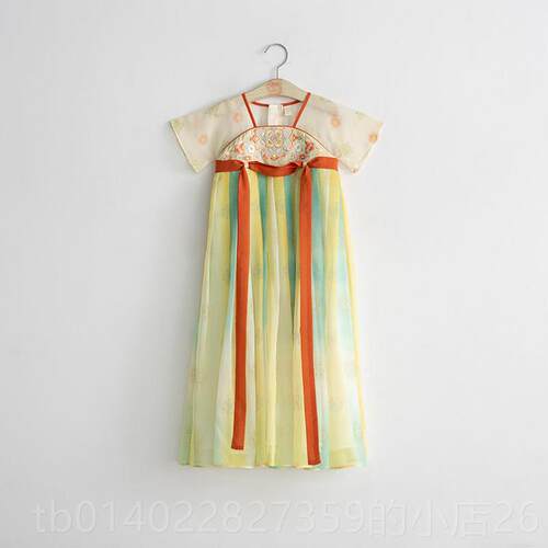正品女0童服夏汉季225新款族儿童古风古装超仙洋装小女孩民演出服