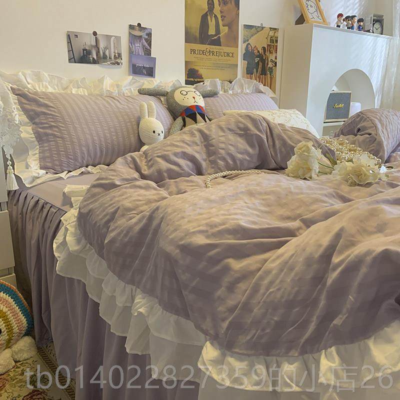 正品韩式奢简约公主风小泡被套床上用品四泡件套床宿单被罩舍轻三,床上用品,床品套件/四件套/多件套,淘宝优惠券,粉丝福利购,淘宝优惠卷