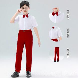 正品女童红色持礼服六一人儿童合主唱服诗歌表朗诵演出服小学生演