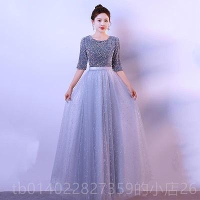 正品年大合唱演挥出服女长裙中老表成人大合唱团指红歌比赛演出演