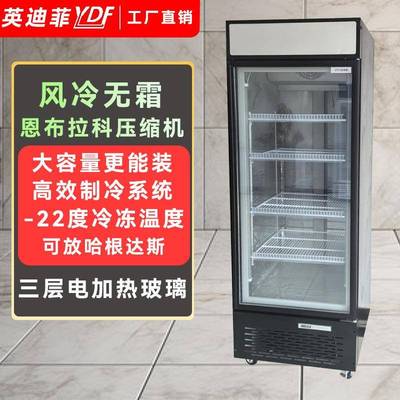 商用冷冻柜立式冷冻展示柜速冻肉类冻品单门立式冰箱低温冰柜