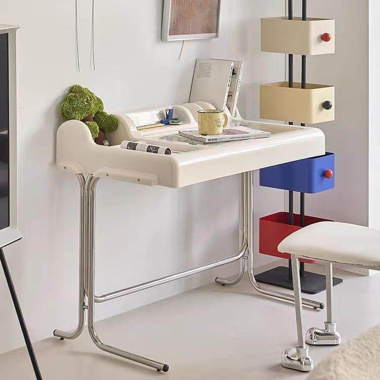 中古风书桌韩式经典设计师奶油风办公电脑桌家用卧室化妆收纳桌子