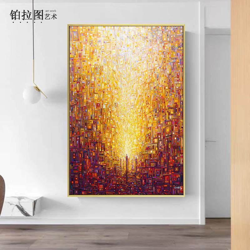 抽象人物玄关装饰画过道走廊壁画后现代艺术挂画酒店墙面油画